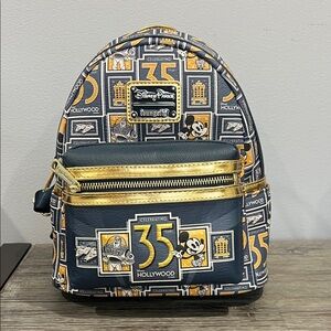 Disney 35th Anniversary Backpack - Navy and Gold